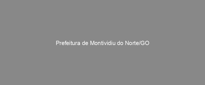 Provas Anteriores Prefeitura de Montividiu do Norte/GO